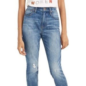 Madewell The High Waist Crop Slim Boy Jeans